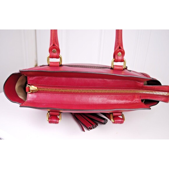 COACH Legacy Candace Carryall Tote Smooth Leather Red C1480-F24202 - Picture 11 of 13